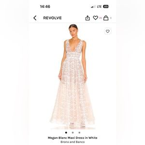 White Bridal Wedding Dress: Bronx & Banco Megan Blanc Maxi Dress in White